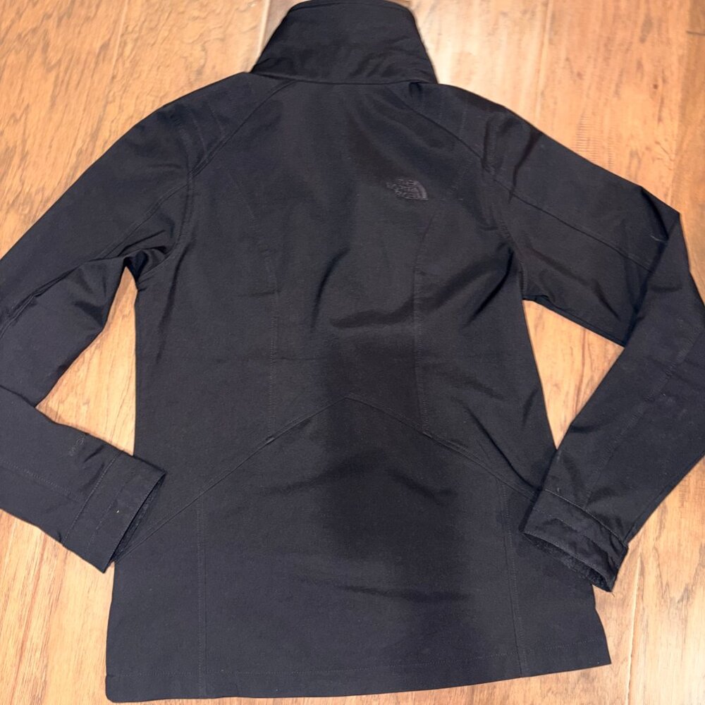 The North Face Black Softshell Jacket Zip Up Ligh… - image 3